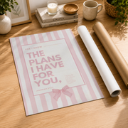 Jeremiah 29:11 Plans I Have For You Bible Verse Wall Art Modern Christian Girl Nursery Scripture Quote - Format: Rolled Canvas
