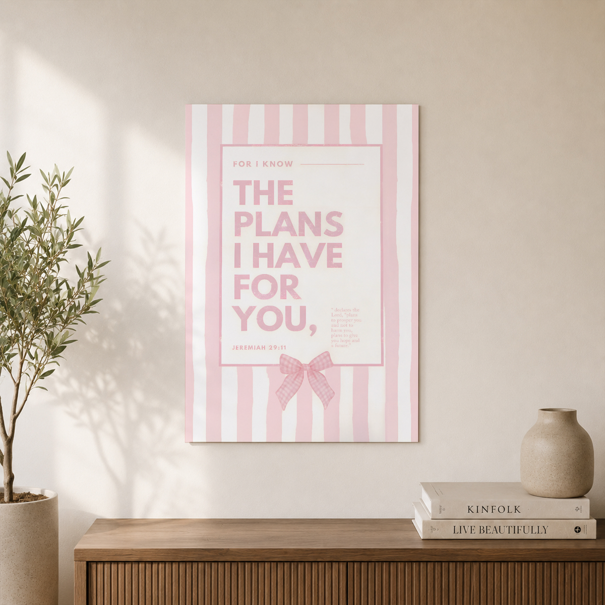 Jeremiah 29:11 Plans I Have For You Bible Verse Wall Art Modern Christian Girl Nursery Scripture Quote - Format: Unframed Paper Poster