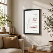 Jeremiah 31:3 Everlasting Love And Unfailing Kindness Bible Verse Wall Art, Christian Minimalist Scripture Print, Valentine'S Day Wall Art, Modern Wall Decor, 12x18 UNFRAMED - Format: Black Framed Poster