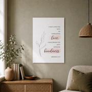 Jeremiah 31:3 Everlasting Love And Unfailing Kindness Bible Verse Wall Art, Christian Minimalist Scripture Print, Valentine'S Day Wall Art, Modern Wall Decor, 12x18 UNFRAMED - Format: Unframed Paper Poster