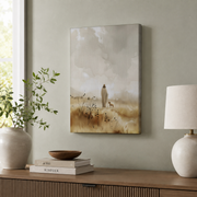Jesus And The Lamb Christian Wall Art, Watercolor Good Shepherd Poster - Format: Stretched Canvas