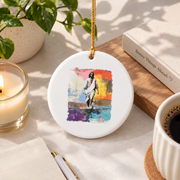 Jesus Christ Faith Religious Glass Ornament - Material: Circle Ceramic Ornament