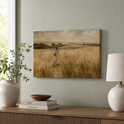 Jesus Feeds The 5000 Christian Wall Art, Boho Bible Story Landscape Poster - Format: Stretched Canvas