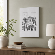 Jesus Healing Woman Christian Wall Art, Woman Touches Christ Scripture Poster - Format: Stretched Canvas