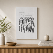 Jesus Healing Woman Christian Wall Art, Woman Touches Christ Scripture Poster - Format: Stretched Canvas