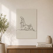 Jesus Heals A Woman Christian Wall Art, Minimalist Boho Scripture Poster - Format: Unframed Paper Poster