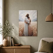 Jesus Hugging Woman Christian Wall Art, Embrace Of Love Faith Poster - Format: Unframed Paper Poster