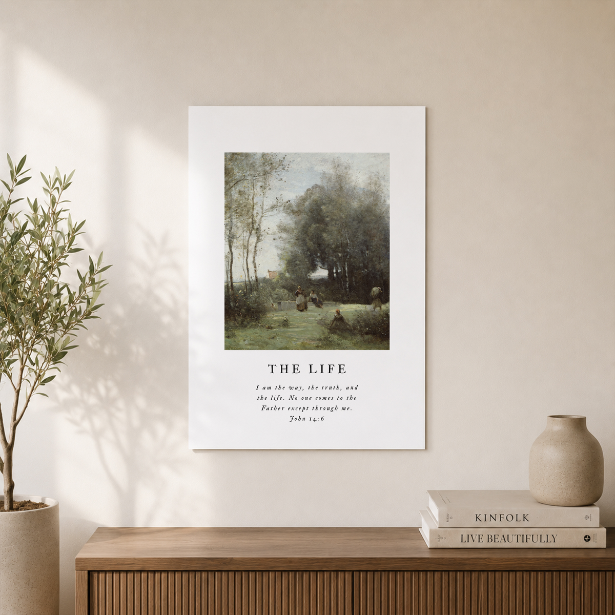 Jesus Is The Way Truth And Life Christian Wall Art, Faith Scripture Poster - Format: Unframed Paper Poster