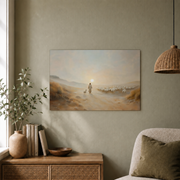 Jesus Leaves The 99 Christian Wall Art, Boho Lost Sheep Landscape Poster - Format: Unframed Paper Poster