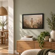Jesus Leaves The 99 Christian Wall Art, Good Shepherd Faith Poster - Format: Black Framed Poster