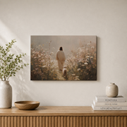 Jesus Leaves The 99 Christian Wall Art, Good Shepherd Faith Poster - Format: Stretched Canvas