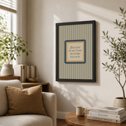 Jesus Loves Me Christian Nursery Wall Art, Blue Vintage Boys Poster - Format: Black Framed Poster