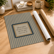 Jesus Loves Me Christian Nursery Wall Art, Blue Vintage Boys Poster - Format: Rolled Canvas