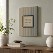 Jesus Loves Me Christian Nursery Wall Art, Blue Vintage Boys Poster - Format: Stretched Canvas