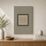 Jesus Loves Me Christian Nursery Wall Art, Blue Vintage Boys Poster - Format: Stretched Canvas
