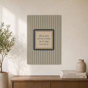 Jesus Loves Me Christian Nursery Wall Art, Blue Vintage Boys Poster - Format: Unframed Paper Poster