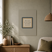 Jesus Loves Me Christian Nursery Wall Art, Blue Vintage Boys Poster - Format: Unframed Paper Poster