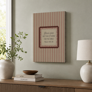 Jesus Loves Me Christian Nursery Wall Art, Pink Vintage Girls Poster - Format: Stretched Canvas