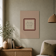 Jesus Loves Me Christian Nursery Wall Art, Pink Vintage Girls Poster - Format: Unframed Paper Poster
