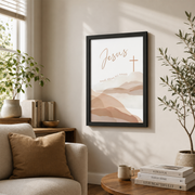 Jesus Name Above All Names Christian Scripture Wall Art Trio - Format: Black Framed Poster