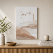 Jesus Name Above All Names Christian Scripture Wall Art Trio - Format: Stretched Canvas