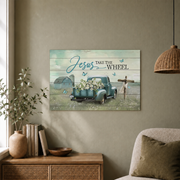 Jesus Take The Wheel Christian Wall Art, Daisy Ladybug Faith Poster - Format: Unframed Paper Poster
