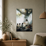 Jesus Teaching Children Christian Wall Art, Let The Children Come Nursery Poster - Format: Unframed Paper Poster