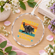 Jimothy Spirit Animal Funny Quote Glass Ornament - Material: Circle Glass Ornament