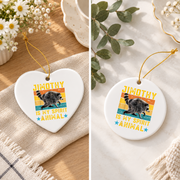 Jimothy Spirit Animal Funny Quote Glass Ornament - Material: Heart Ceramic Ornament
