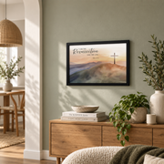 John 11:25 I Am The Resurrection Christian Wall Art, Easter Scripture Poster - Format: Black Framed Poster