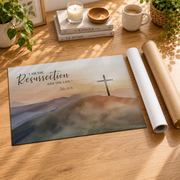 John 11:25 I Am The Resurrection Christian Wall Art, Easter Scripture Poster - Format: Rolled Canvas