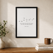 John 8: 36 Christian Wall Art Scripture Modern Bible Verse Neutral Home Decor Wall Poster Minimalist Wall Art Wall Art, Modern Wall Decor, 8x12 UNFRAMED - Format: Black Framed Poster