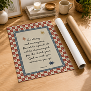 Joshua 1:9 Be Strong And Courageous Christian Kids Wall Art - Format: Rolled Canvas