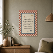 Joshua 1:9 Be Strong And Courageous Christian Kids Wall Art - Format: Unframed Paper Poster
