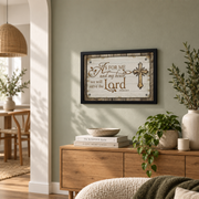 Joshua 24:15 Christian Wall Art, As For Me And My House Scripture Poster - Format: Black Framed Poster