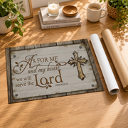 Joshua 24:15 Christian Wall Art, As For Me And My House Scripture Poster - Format: Rolled Canvas