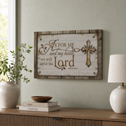 Joshua 24:15 Christian Wall Art, As For Me And My House Scripture Poster - Format: Stretched Canvas