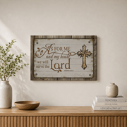 Joshua 24:15 Christian Wall Art, As For Me And My House Scripture Poster - Format: Stretched Canvas