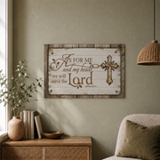 Joshua 24:15 Christian Wall Art, As For Me And My House Scripture Poster - Format: Unframed Paper Poster