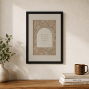 Joshua 24:15 Neutral Christian Wall Art, Vintage Scripture Poster - Format: Black Framed Poster