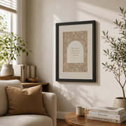Joshua 24:15 Neutral Christian Wall Art, Vintage Scripture Poster - Format: Black Framed Poster