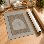 Joshua 24:15 Neutral Christian Wall Art, Vintage Scripture Poster - Format: Rolled Canvas