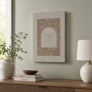 Joshua 24:15 Neutral Christian Wall Art, Vintage Scripture Poster - Format: Stretched Canvas