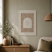Joshua 24:15 Neutral Christian Wall Art, Vintage Scripture Poster - Format: Unframed Paper Poster