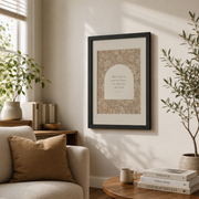 Joshua 24:15 Vintage Christian Wall Art, Neutral Faith Scripture Poster - Format: Black Framed Poster