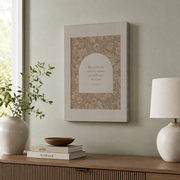 Joshua 24:15 Vintage Christian Wall Art, Neutral Faith Scripture Poster - Format: Stretched Canvas
