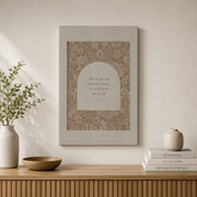 Joshua 24:15 Vintage Christian Wall Art, Neutral Faith Scripture Poster - Format: Stretched Canvas
