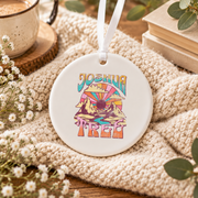 Joshua Tree California Nature Hiking Ceramic Ornament - Material: Circle Ceramic Ornament