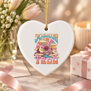 Joshua Tree California Nature Hiking Ceramic Ornament - Material: Heart Ceramic Ornament