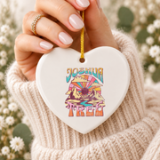 Joshua Tree California Nature Hiking Ceramic Ornament - Material: Heart Ceramic Ornament